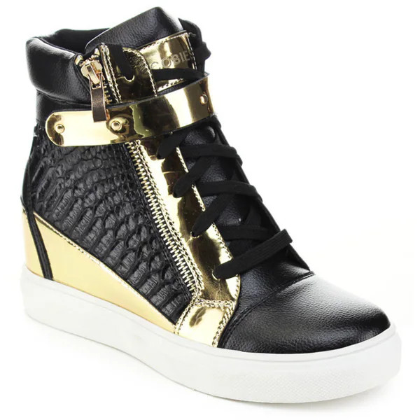 JACOBIES BEVERLY HILLS 'VANESS-7' Women's Zippers Concealed Wedge Sneakers | Bed Bath & Beyond