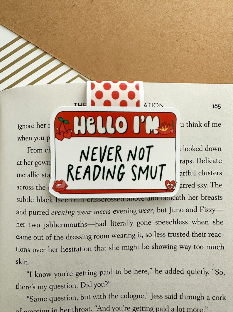 Helio Im Never Not Reading Smut Magnetic Bookmark Bookish Gift Book Lover Gift Cute Magnetic Book... | Etsy (US)
