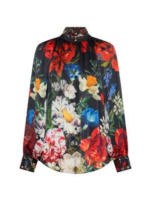Camilla Floral Silk Blouse on SALE | Saks OFF 5TH | Saks Fifth Avenue OFF 5TH