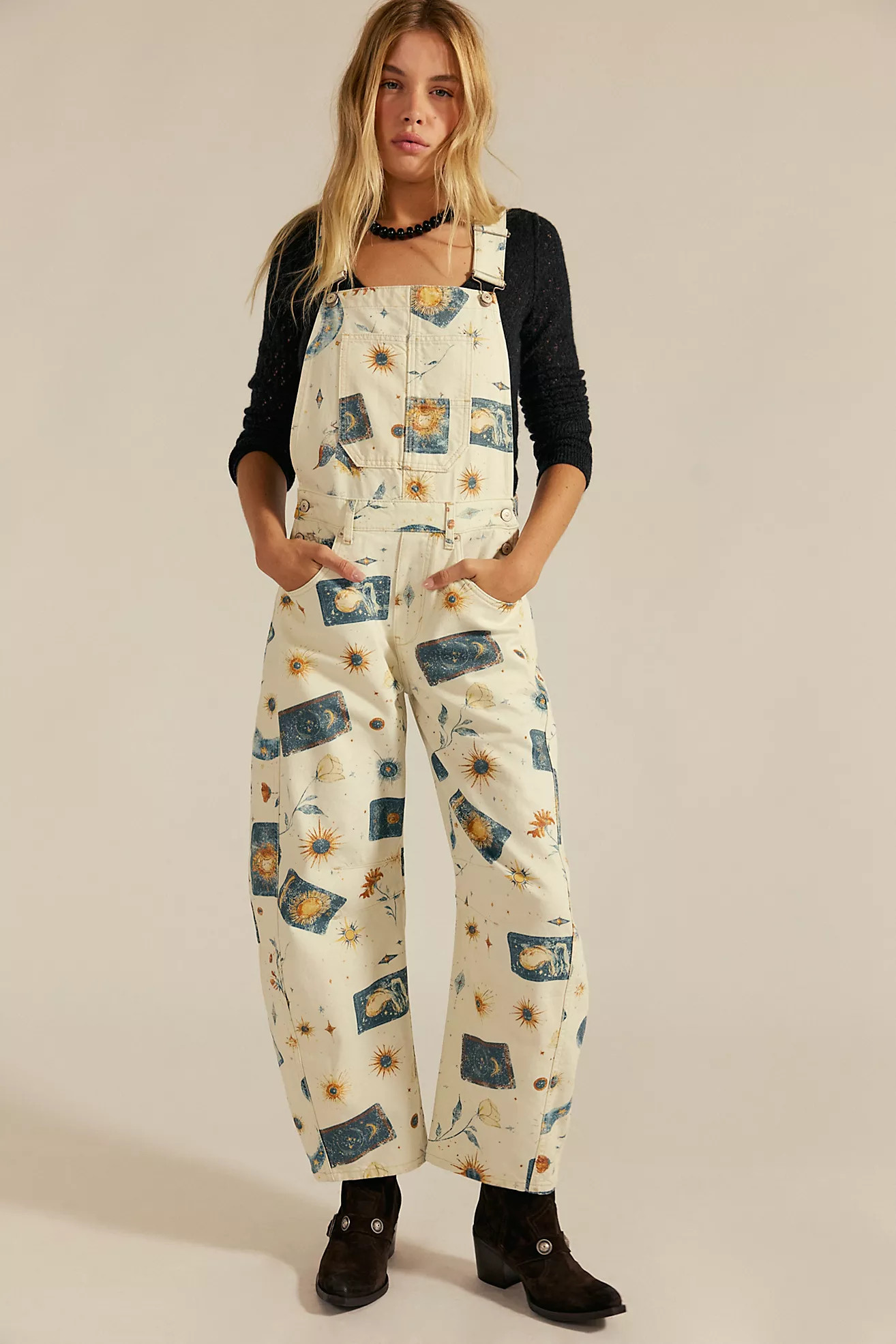 We The Free Good Luck Printed Overalls | Free People (Global - UK&FR Excluded)