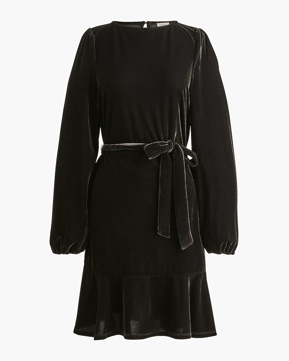 Velvet tie-waist mini dress | J.Crew Factory