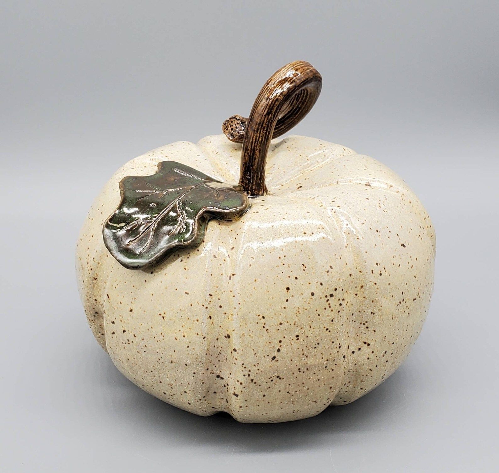 Large Handmade Ceramic Ivory Pumpkin / Stoneware Pumpkin - Etsy | Etsy (US)