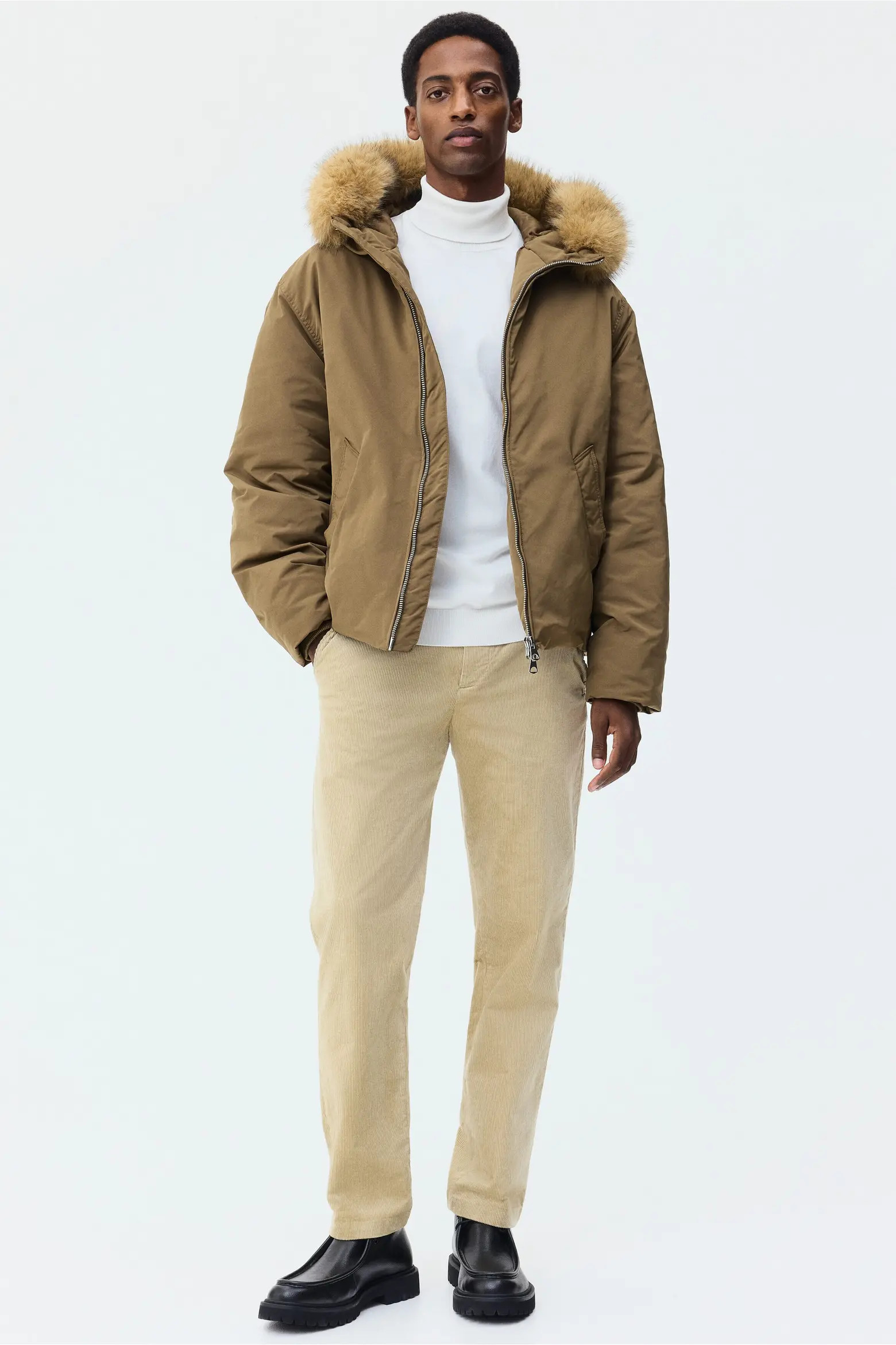 H&M Regular Fit Corduroy Trousers (Men) | Nordstrom | Nordstrom
