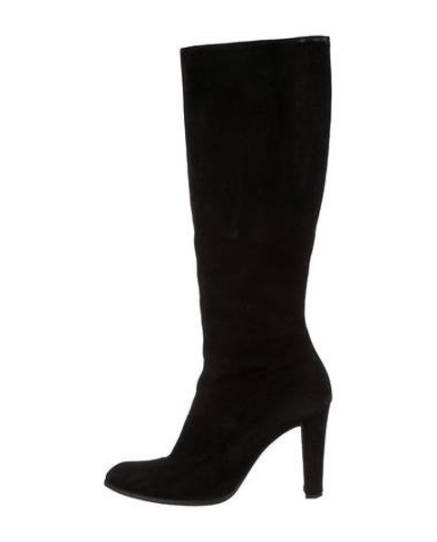 Stuart Weitzman Suede Knee-High Boots Black | The RealReal