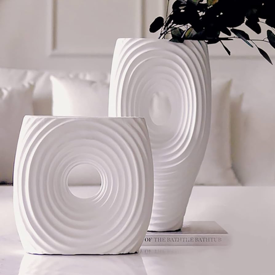 Smiletag Modern Vases for Decor, Large Vases for Living Room Decor, 12” Tall Vase for Flowers, ... | Amazon (US)