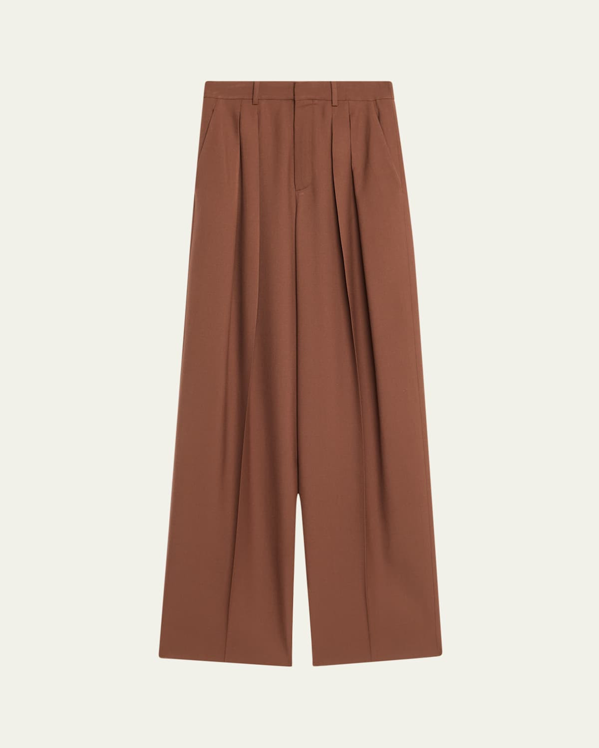 Double-Pleated Straight-Leg Trousers | Bergdorf Goodman