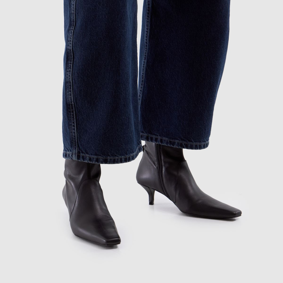 Womens Black schuh Bowden Leather Heeled Boots | schuh | Schuh