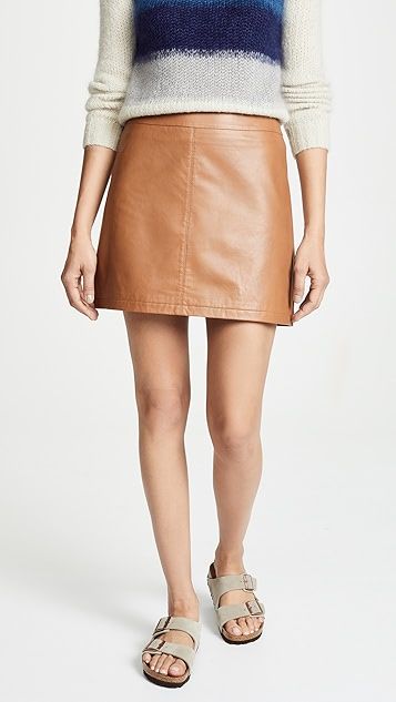 Marrie Leather A-Line Skirt | Shopbop