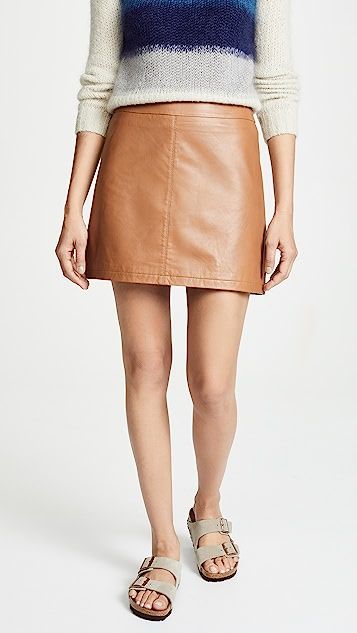 Marrie Leather A-Line Skirt | Shopbop