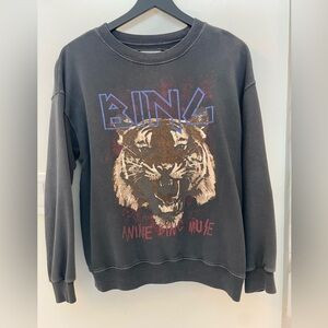 Anine Bing Tiger Sweatshirt in black | Poshmark