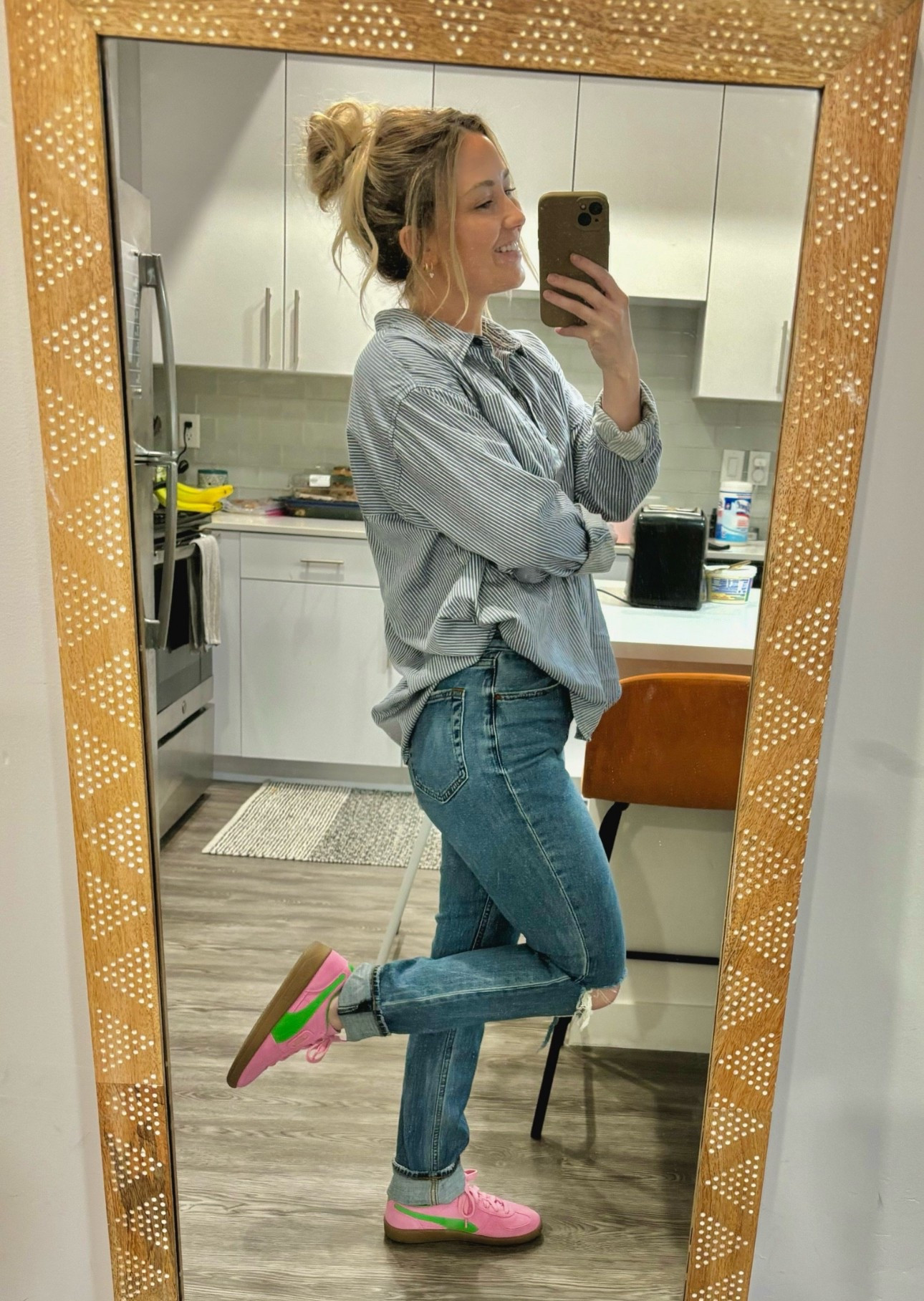 My shoes are big kid sizes! Which is awesome because they’re cheaper. Example: 4.5 in big kids' shoe sizes converts to a women's size 6 or 6.5. My pants are on major sale and I’m wearing a size 25. Linking a similar shirt but make sure to get it oversize :)

#LTKfindsunder50 #LTKkids #LTKstyletip

#LTKShoeCrush #LTKGiftGuide #LTKActive