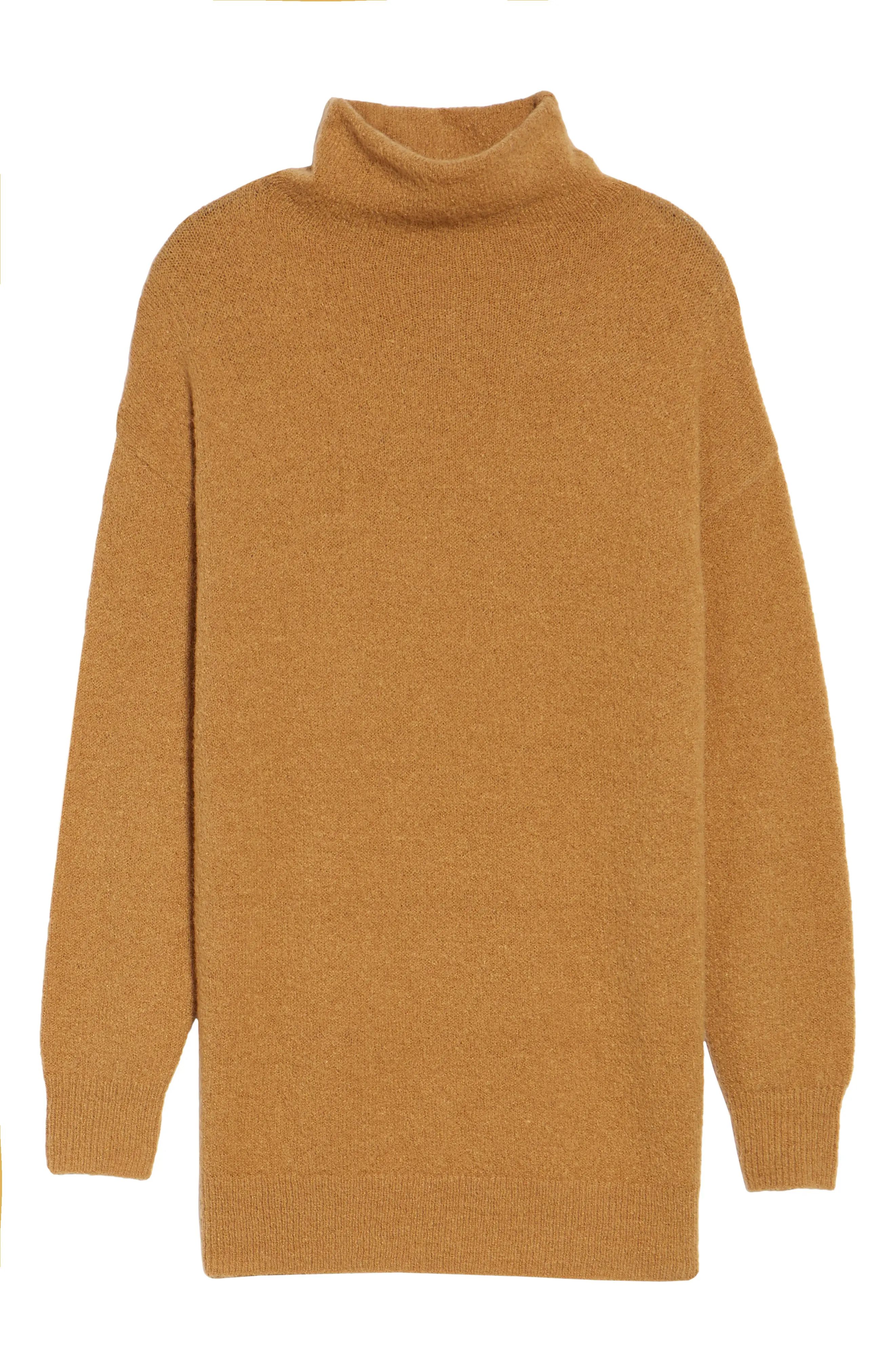 Bouclé Turtleneck Tunic Sweater | Nordstrom