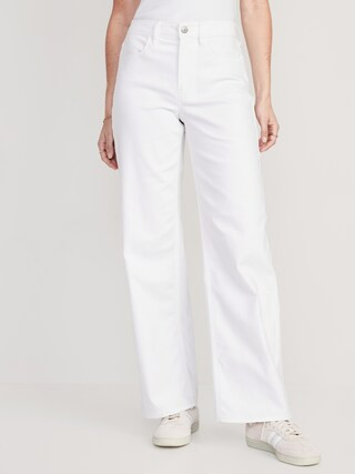 High-Waisted Wow White-Wash Wide-Leg Jeans for Women | Old Navy (US)