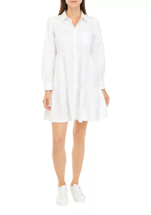 Women's Long Sleeve Button Up Dress | Belk