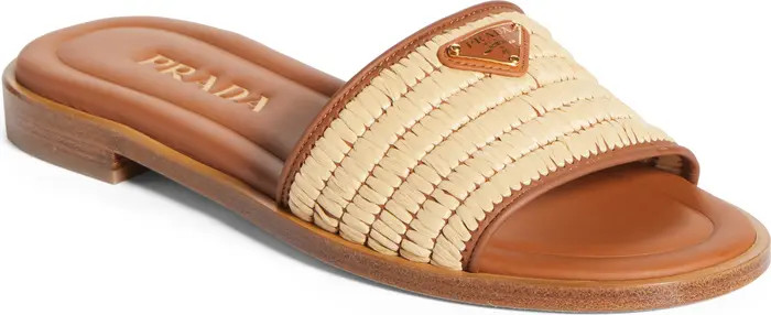 Raffia Slide Sandal (Women) | Nordstrom