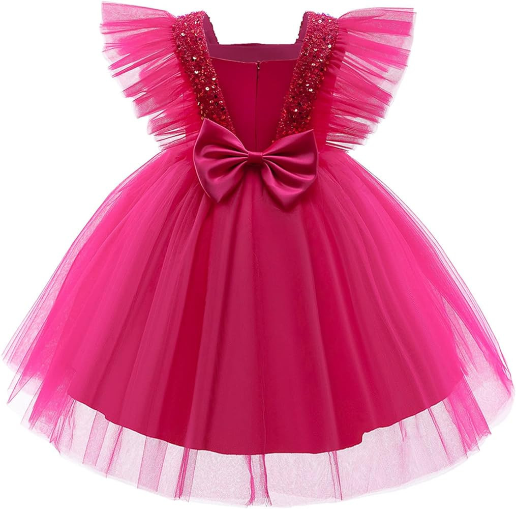 NNJXD Princess Girl Flower Dress Tulle Wedding Party Pageant Gown | Amazon (US)
