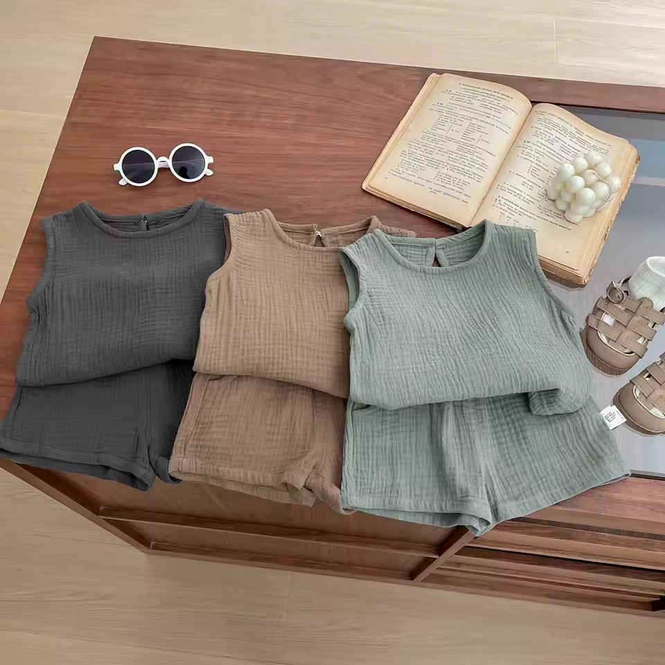 0 - 4 Y Kids Junior Boys' Summer Clothing Cute Baby Boys' Cotton Vest and Shorts Set Super Soft a... | AliExpress (US)