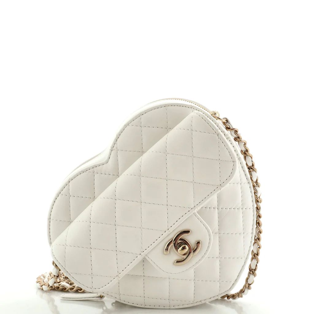 CC in Love Heart Bag Quilted Lambskin | Rebag
