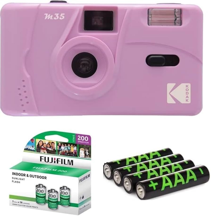Kodak M35 35mm Film Camera, Film and Battery Bundle: Includes 3 Packs of Fujifilm Color Negative ... | Amazon (US)