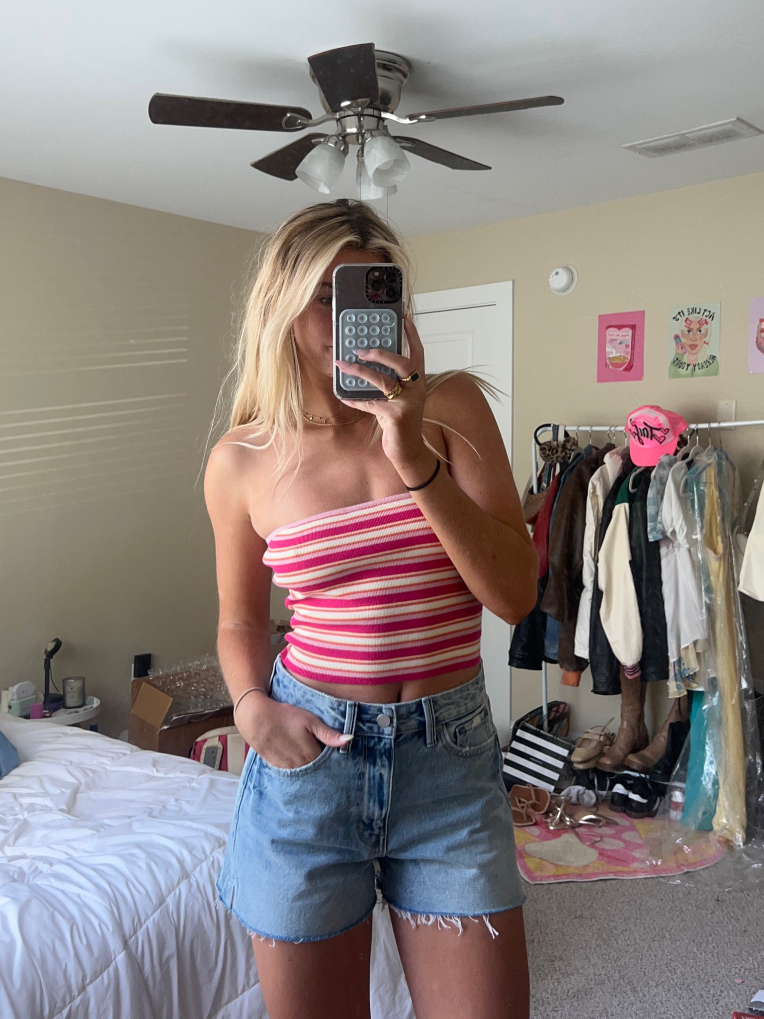 stripe tube top💗 i love tube tops for summer and this knit one is perfect with fun pink and yellow stripes

#LTKSeasonal #LTKfindsunder50