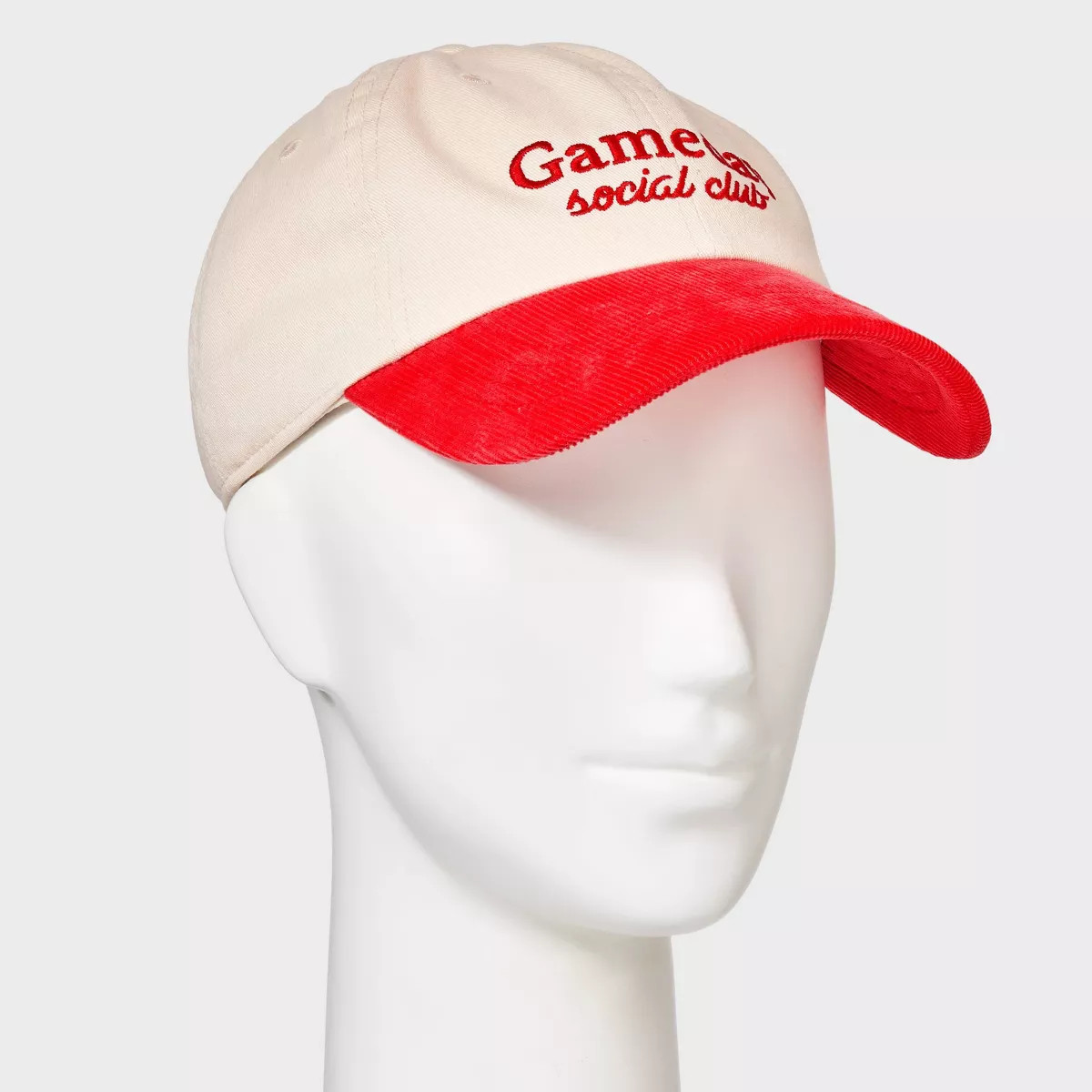 Gameday Social Club Two-Toned Baseball Hat - Universal Thread™ Beige/Red | Target