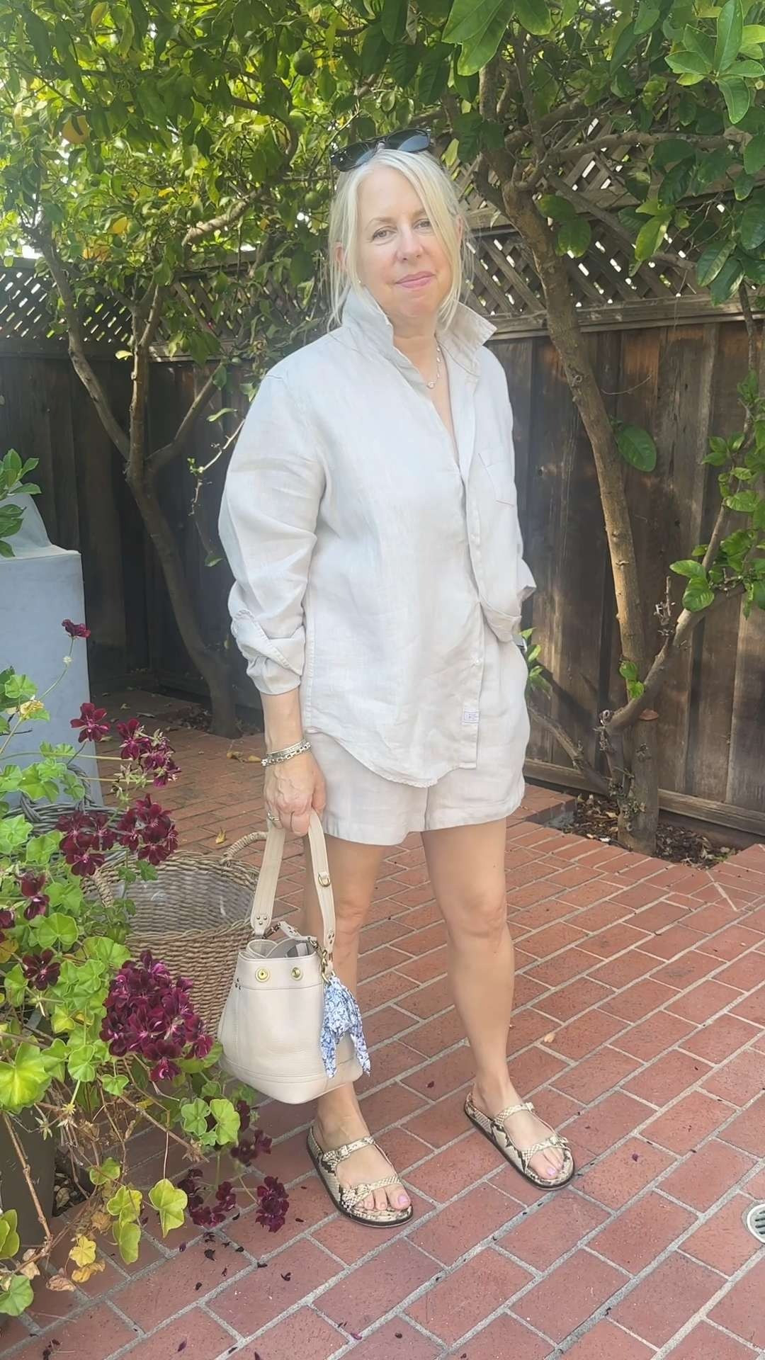 The @FrankandEileen Amalfi Getaway set  makes me feel so pulled together and stylish. The linen is beautiful on this set and the shorts are the most flattering pair I have ever owned! 

You can tie or tuck the shirt, or leave it out as I have here.  I paired it with neutrals, but I also like it with red espadrilles or a similar pop of color.

#frankandeileenpartner #wearloverepeat #frankandeileen

 

 

#LTKSeasonal #LTKPetite #LTKStyleTip