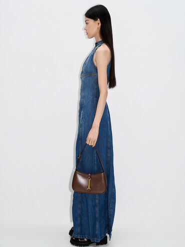 Cesia Metallic Accent Shoulder Bag | Charles & Keith US