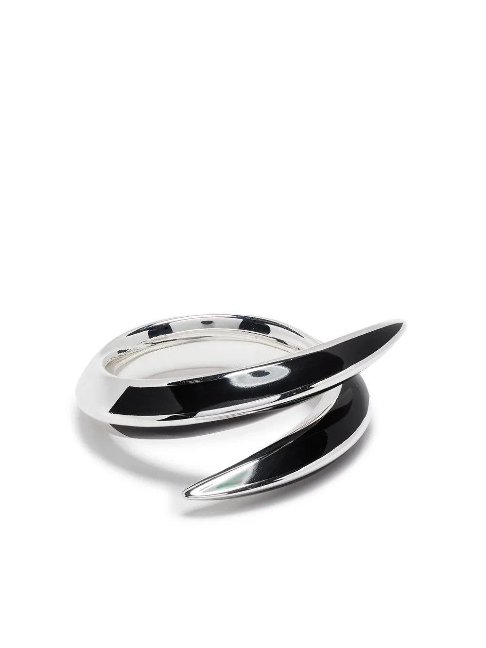 Sabre Deco silver and ceramic ring | Farfetch Global