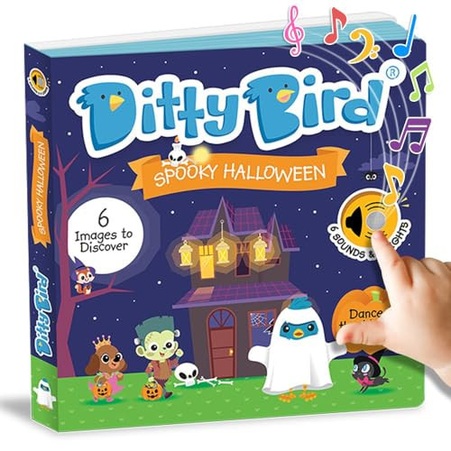 DITTY BIRD Musical Books for Toddlers | Spooky Halloween Sound Board Books for Toddlers 1-3 | Sensory Book for Nursery | Interactive Toddler Books for | Sturdy Baby Sound Book | Amazon (US)