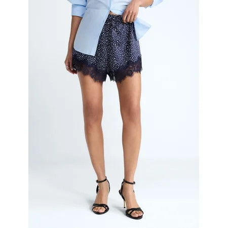 Devil Wears Prada Scoop Collection Women s Lace Trim Shorts 4 Inseam Sizes XS-XXL | Walmart (US)