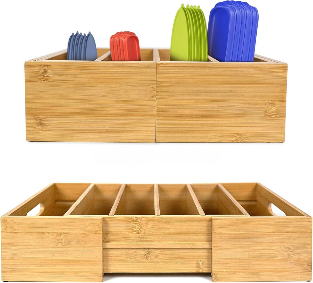 Lid Organizer for Cabinet, Food Storage Container Organizer, Container Lid Organizer for Pantry, ... | Amazon (US)