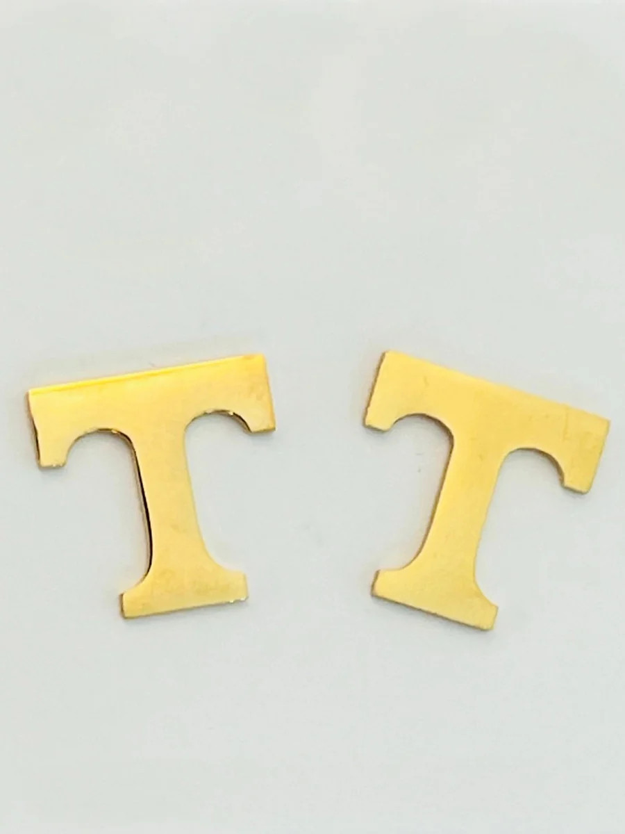 Gold "Power T" Earrings - Southern Made | Shop Southern Made & Southern Made Tees