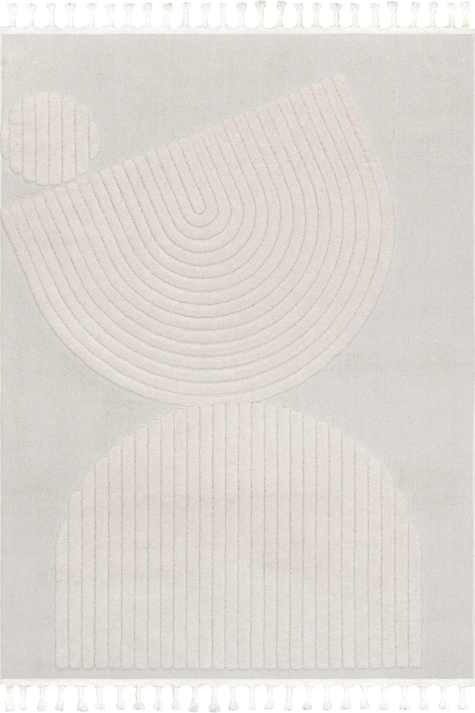 Mika Geometric Arc Tasseled Rug | Rugs USA