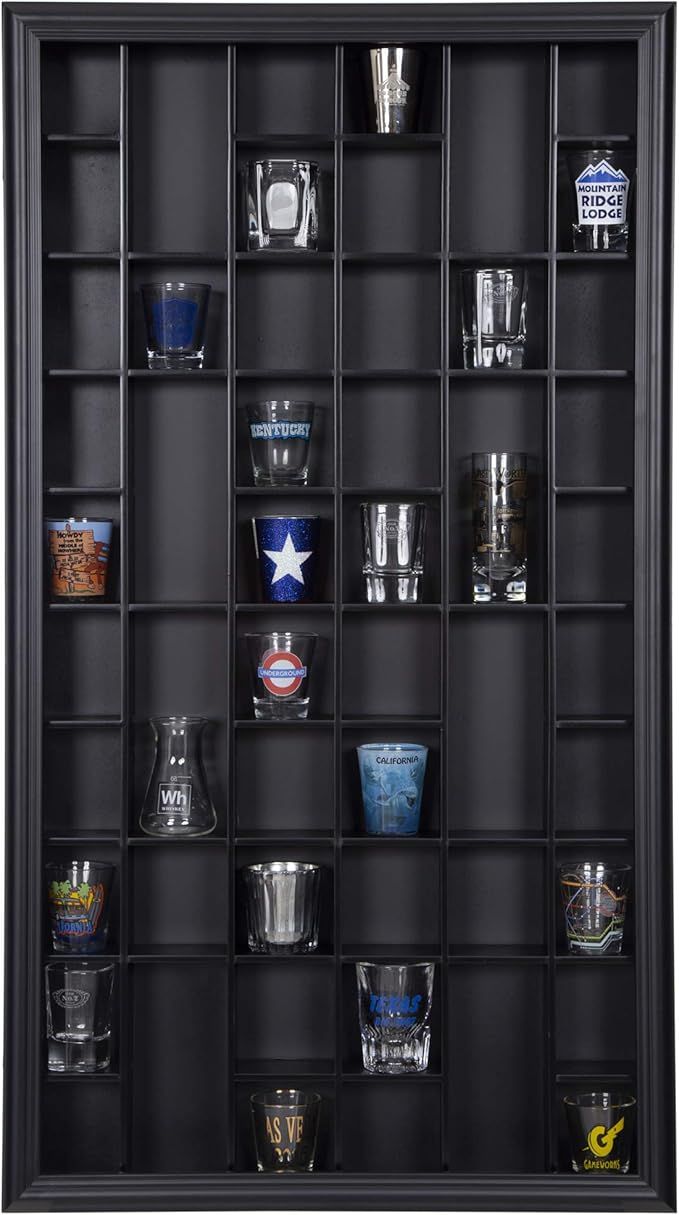 Gallery Solutions 17x32 Shot Cabinet with Glass Front, Black Display Cases, 17" x 32" | Amazon (US)