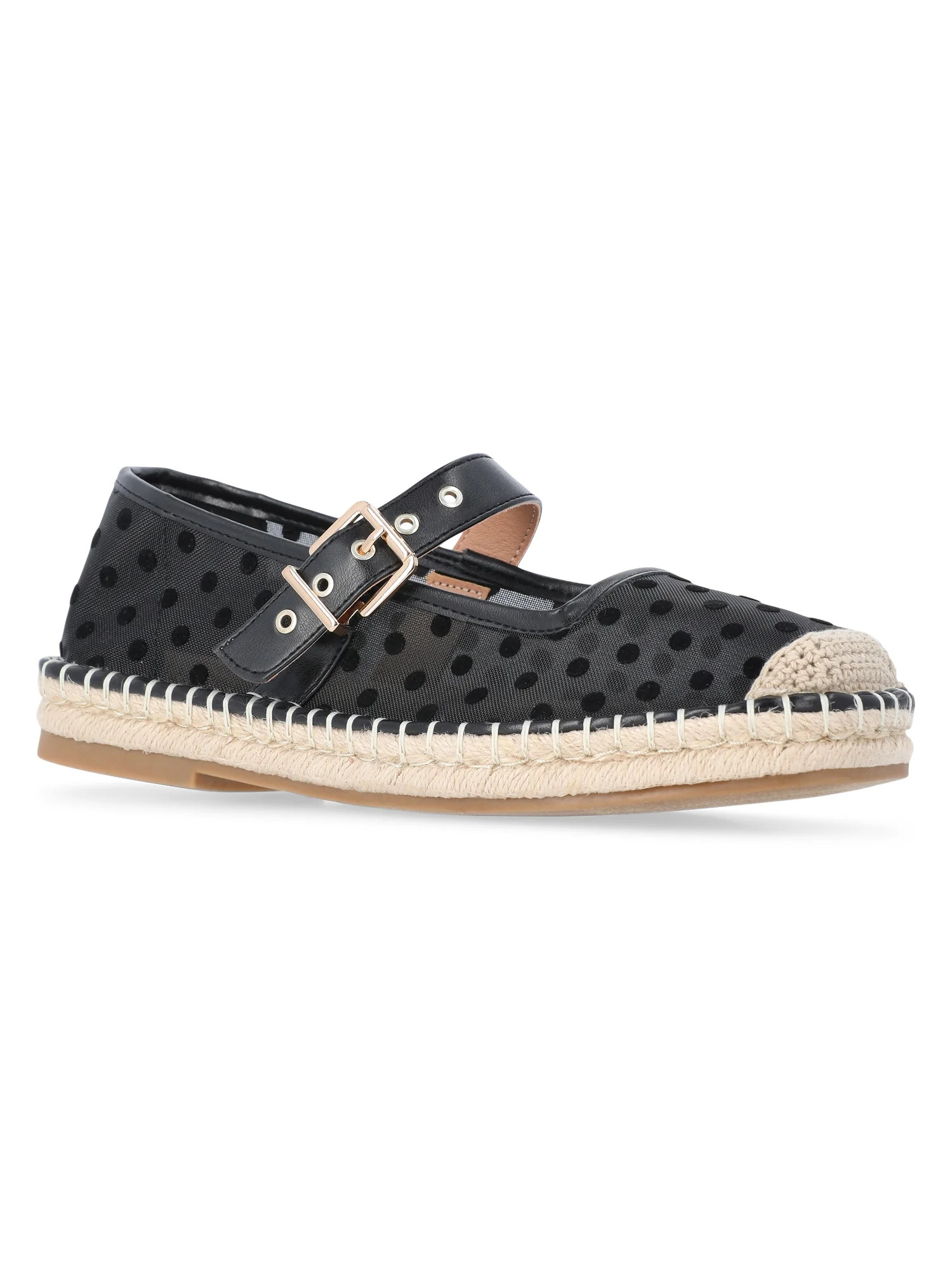 Time and Tru Women's Espadrille Mary Jane Flats | Walmart (US)