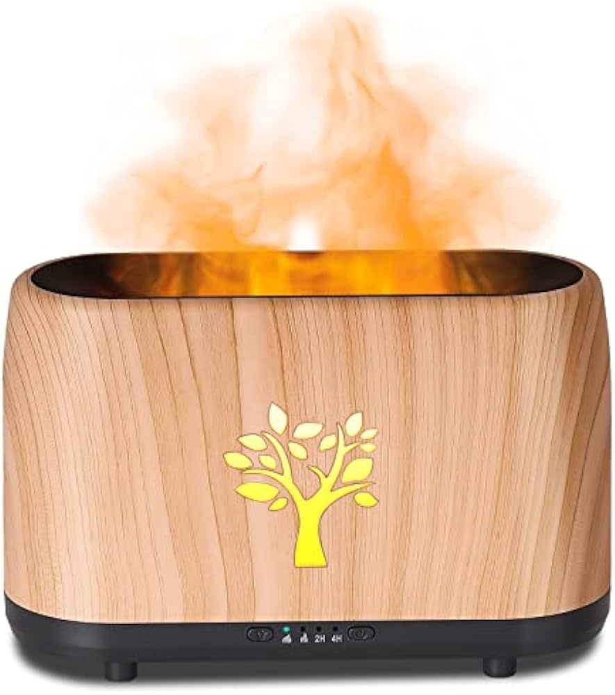 Toleker Essential Oil Diffuser, Noiseless Flame Diffusers for Essential Oils Large Room, Waterles... | Amazon (US)