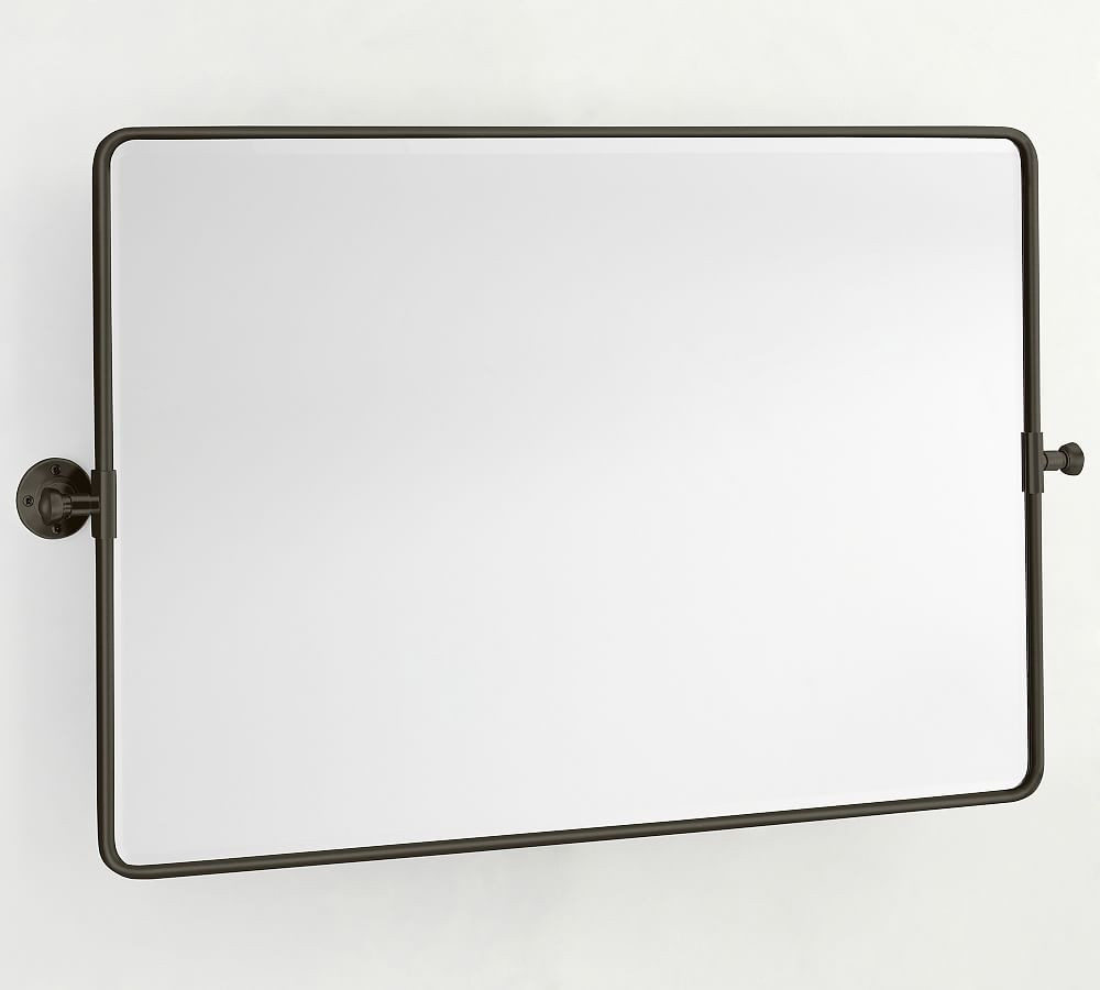 Vintage Double Wide Rounded Rectangular Pivot Mirror | Pottery Barn (US)