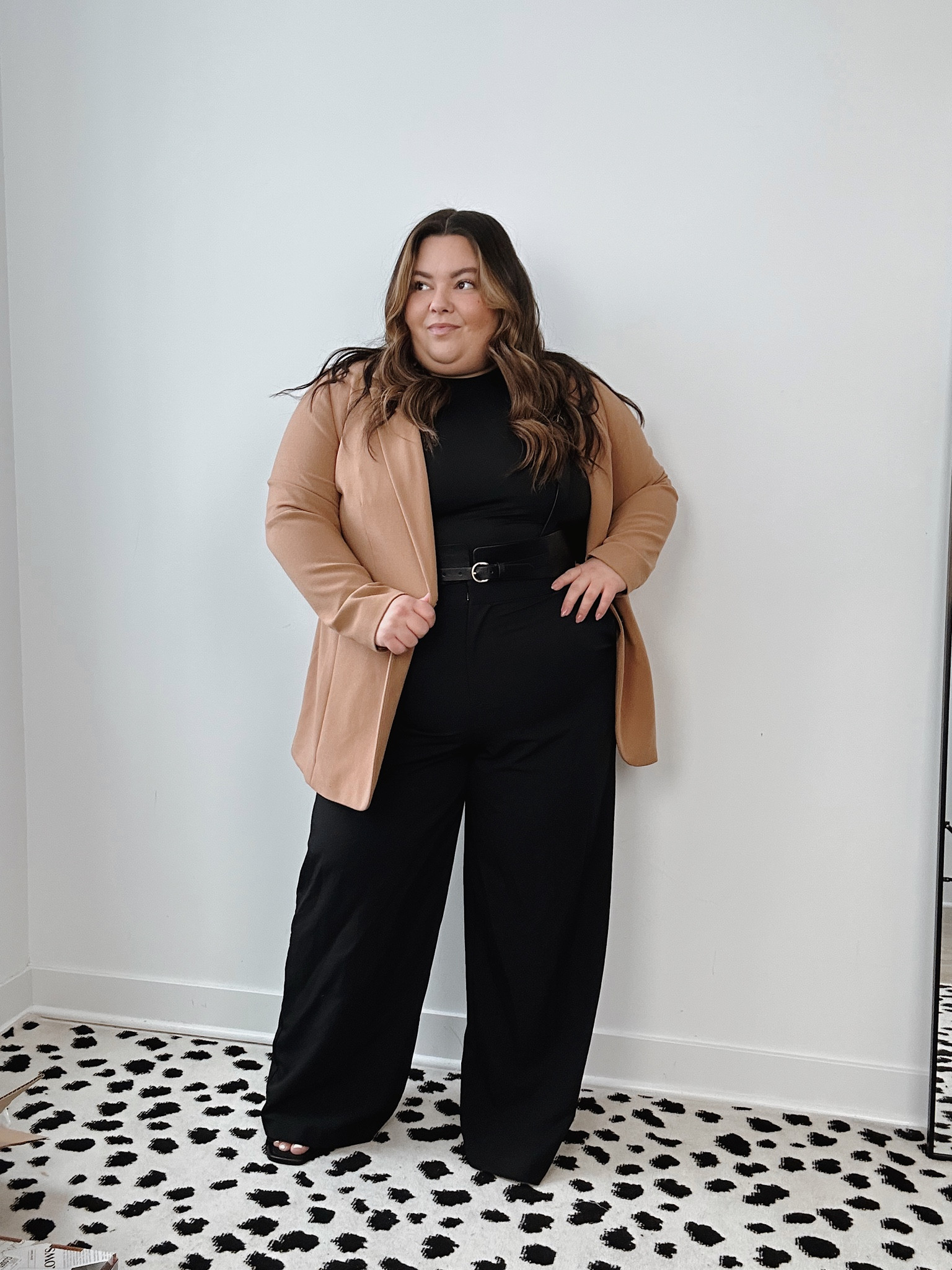 Plus size work outfit for the office! 
Plus size wide leg pants from ELOQUII size 20 
Plus size blazer from ELOQUII size 18 
Plus size bra and underwear from Harper Wilde size 2XL
Plus size harness from ELOQUII size 18-20

#LTKunder100 #LTKFind #LTKcurves