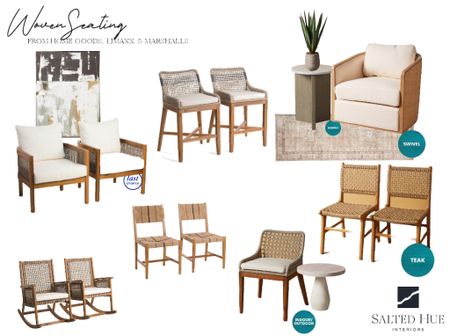 Woven chair. Dining chair. Outdoor seating. Side table. Counter stool. Bar stool. Outdoor furniture  

#LTKFind #LTKhome #LTKstyletip