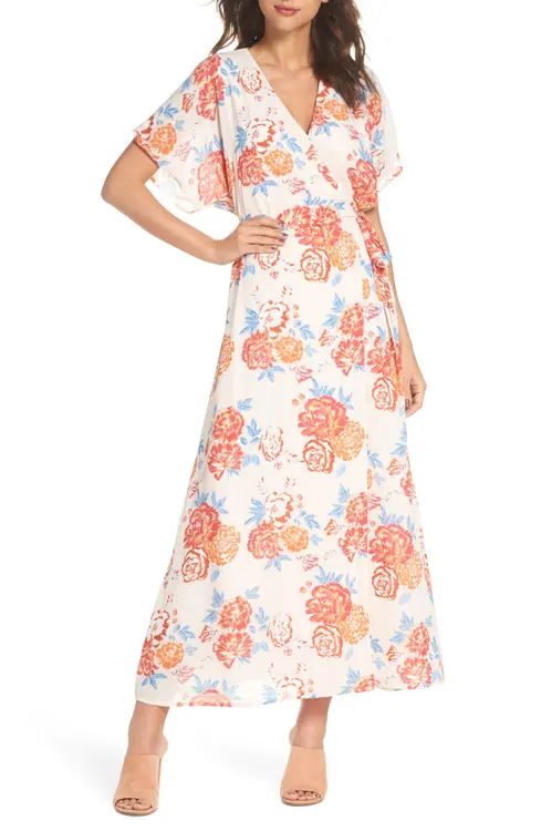 19 Cooper Floral Tie Waist Maxi Dress | Nordstrom