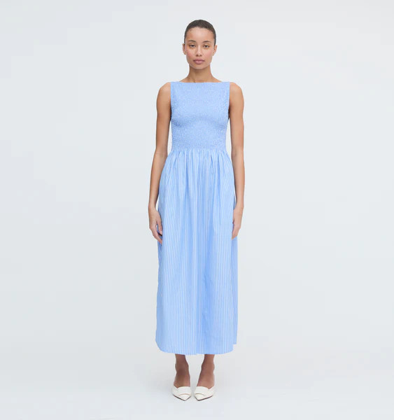 The Cosima Nap Dress - Blue Stripe | Hill House Home US