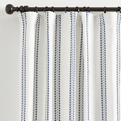 Hollis Ditsy Stripe Drapery Panel | Ballard Designs, Inc.