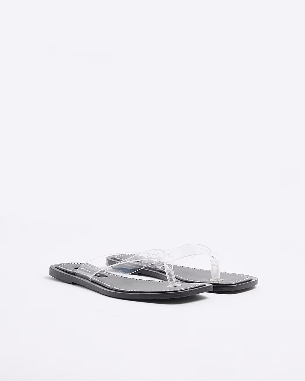 Clear Toe Thong Flat Sandals | River Island UK & IE