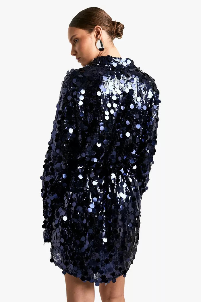 Disc Sequin Shirt Dress | boohoo (US & Canada)