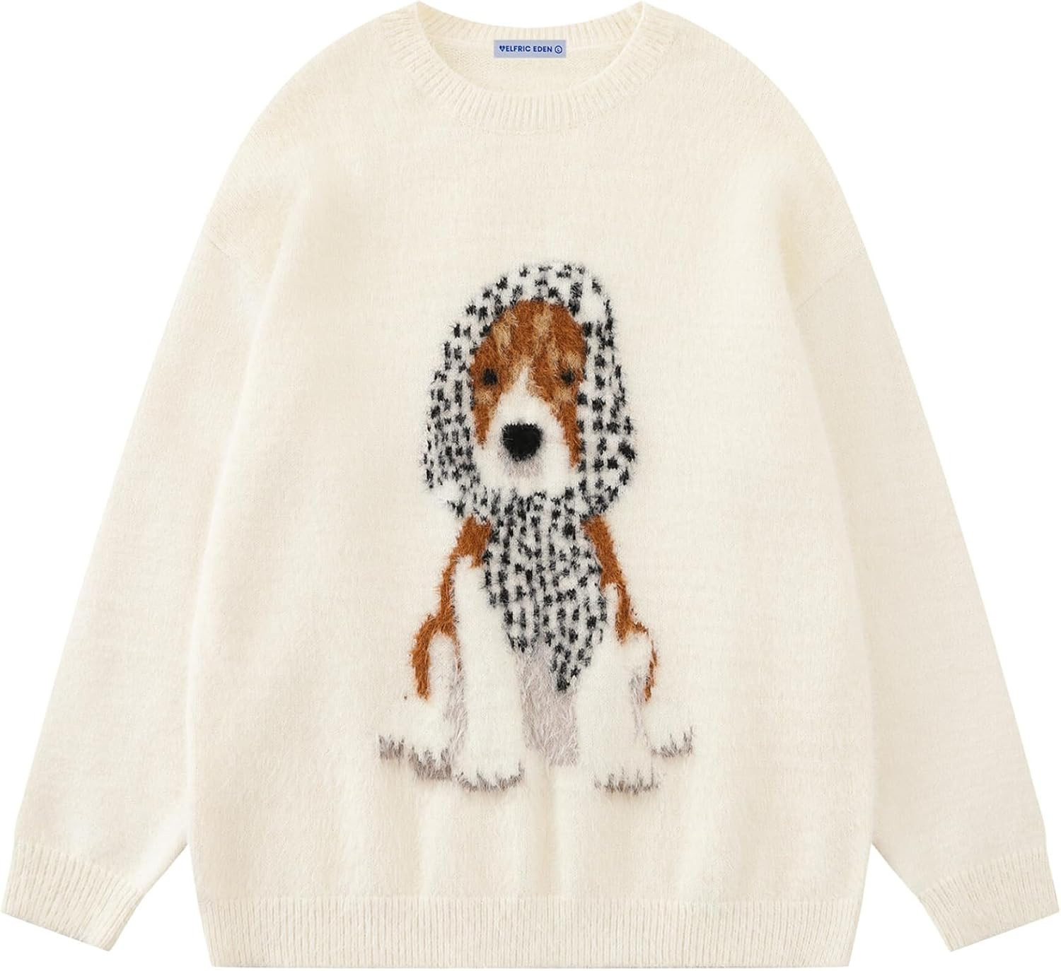 Aelfric Eden Graphic Sweater Cute Dog Sweaters Vintage Oversized Crewneck Knit Pullover Streetwear Y2k Tops | Amazon (US)