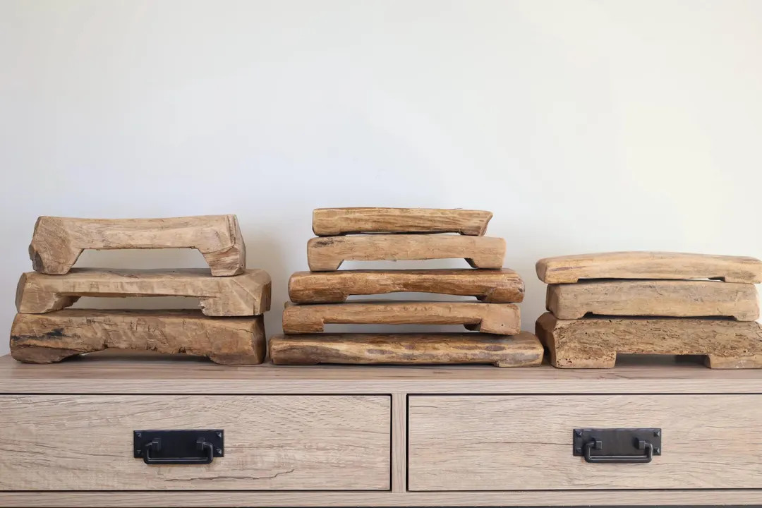 Vintage Wooden Riser Handcrafted in India | Vintage Chapati Wood Riser - Etsy | Etsy (US)