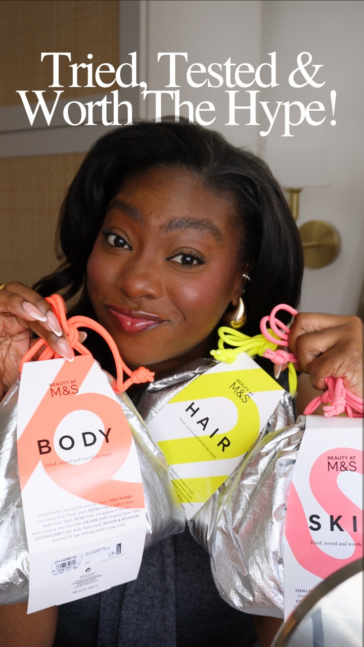 Tried, Tested & Worth The Hype 🤍ad

These new @marksandspencer beauty edit bags are honestly the perfect way to kickstart your new winter arc. Each one is curated (with a routine) filled with viral cult fav’s that actually deliver. Perfect for the person who seems to have ‘everything’… or the beginner with nothing!

💛Hair Gift Bag + FREE £5 off Haircare voucher 
For the girlies who want that main character hair that serves a healthy bounce and shine all season long.
- @arkiveheadcare The Good Habit Hybrid Oil (50ml),
- @percyandreed The Wonder Balm (30ml)
- @colorwowhair x @chrisappleton1 The Money Masque (50ml)
- @avedauk Botanical Repair Leave-In Treatment (25ml)
- @philip_kingsley Body Building Conditioner (75ml), Body Building Shampoo (75ml)

🧡Body Gift Bag + FREE £5 off Body care voucher 
For the girlies who want to romanticise their shower/bath routine & want to wind down.

- @bloomandblossom HANDS UP Age-Defying Hand Cream (25ml)
- @loccitane_uk Almond Shower Oil (75ml)
- @neomwellbeing Perfect Night’s Sleep Bath Foam (50ml)
- @thisworks Smoothing Body Wash (50ml)
- @dr.pawpaweu Original Balm (10ml)
- @nuxe_uk Huile Prodigieuse Florale Dry Oil (10ml)
- Calm Body Wash (60ml)

🩷 Skincare Gift Bag (my favourite) + FREE £10 off Skincare voucher 
For the skincare girlies that crave a healthy, hydrated, glass-skin glow.
- @emmahardieskincare Moringa Cleansing Balm (30ml)
- @esteelauderuk Advanced Night Repair Eye Cream (5ml)
- @cliniqueuk Dramatically Different Moisturising Gel (15ml)
- Formula Retinoid Serum (30ml)
- @weledauk Skin Food (30ml)
- @originsuk Checks & Balances Face Wash (50ml)

Available now online and in-store at Marks and Spencer. 

#MyMarks #BeautyEdit #WinterReset #SelfCareSeason #beautygifts #AffordableLuxury #GlowUpEssentials #MarksandSpencerBeauty @marksandspencerstyle

#LTKbeauty #LTKsale #LTKgiftguide