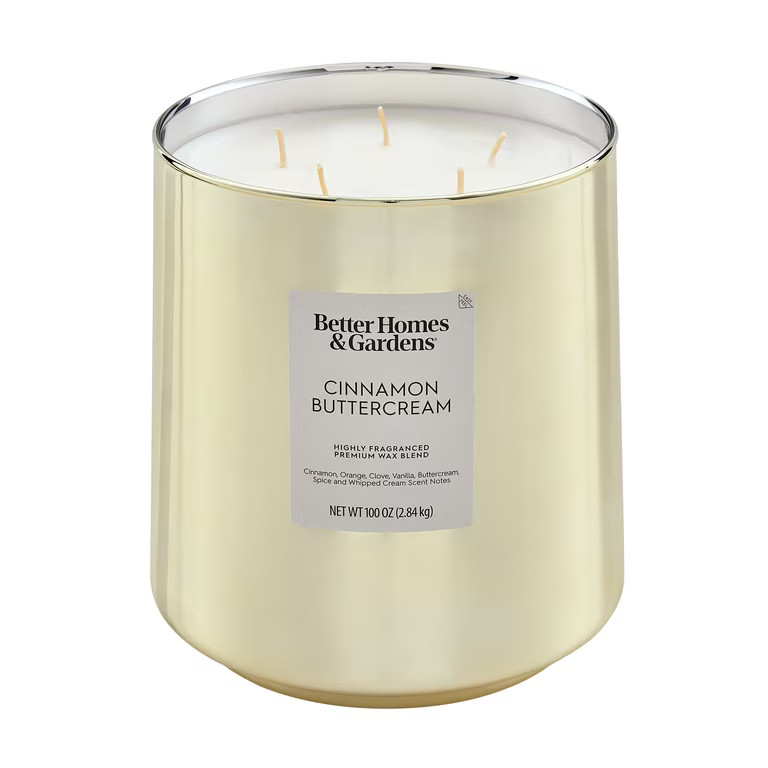 Better Homes & Gardens Cinnamon Buttercream 5-Wick Cotton Jar Candle, 100 oz | Walmart (US)