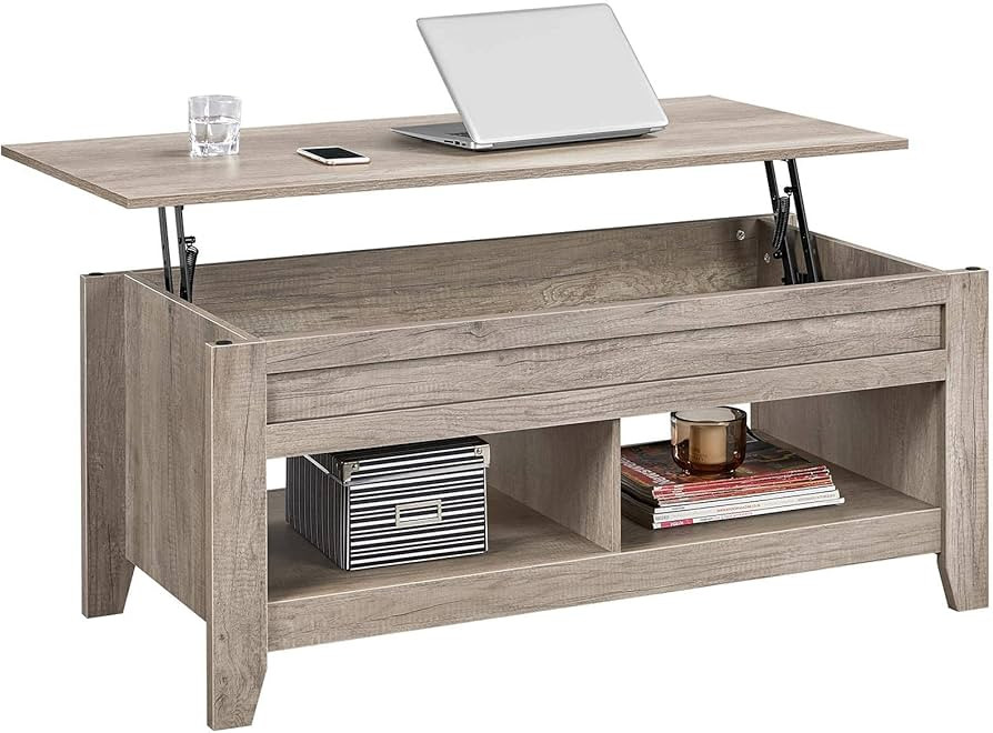 Yaheetech Lift Top Coffee Table with Hidden Storage Compartment & Lower Shelf, Lift Tabletop Farm... | Amazon (US)