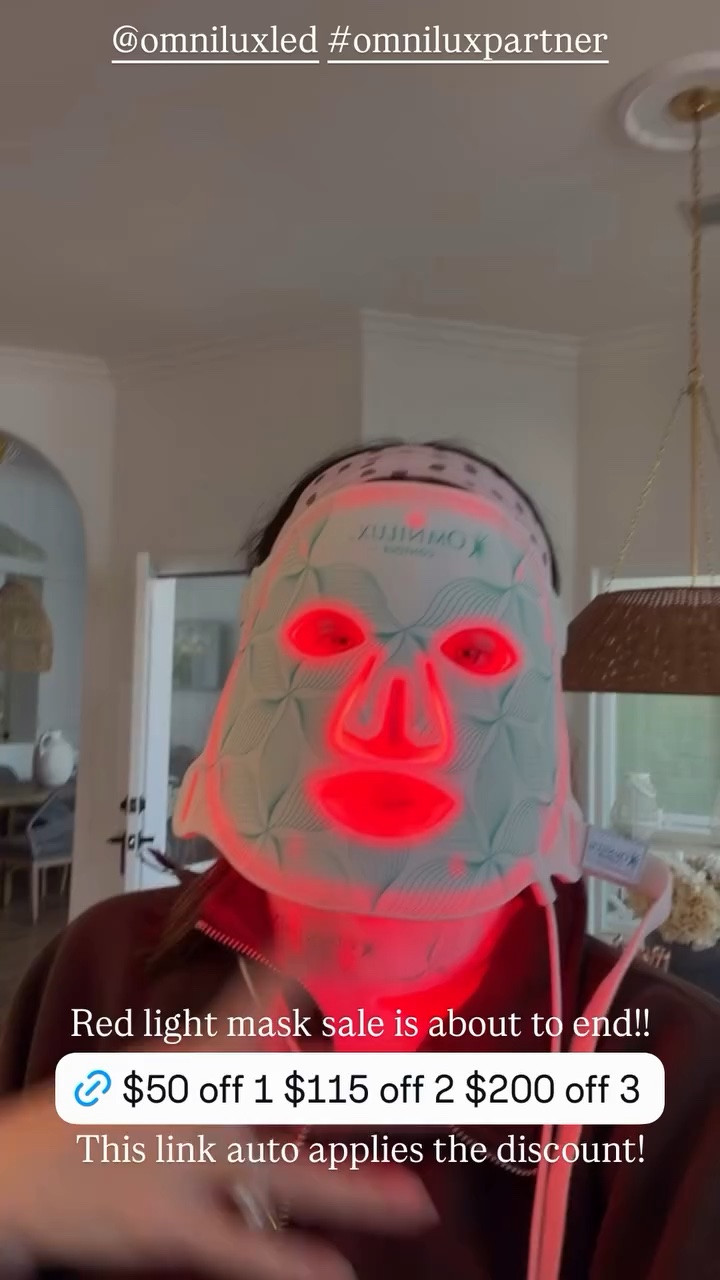 This link auto applies the discount!  @omniluxled #omniluxpartner  Red light mask sale is about to end!!